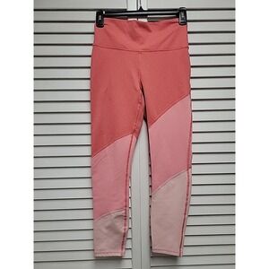 Fabletics High-Waisted Heathered Colorblock 7/8 Size S Grapefruit Cupid Guava